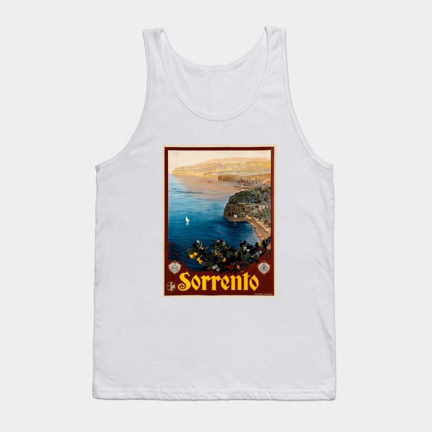 Sorrento, Italy - Vintage Travel Poster Design Tank Top by Naves